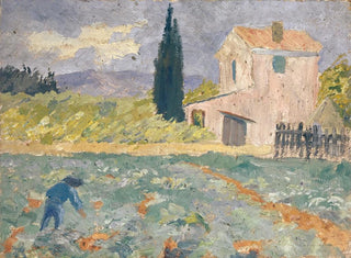 Ernst Schiess - Southern Farm with Field.webp