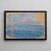 Sonnenuntergang über einer Bucht am Meer - Ernst Schiess — gerahmtes Bild an der Wand