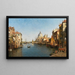 Venice painting, view of the Grand Canal - Ernst Stache — framed artwork on a wall