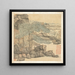 Érudit reading in a thatched hut near a waterfall - Chen Hongshou — framed artwork on a wall