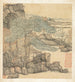 Érudit reading in a thatched hut near a waterfall - Chen Hongshou — artwork view