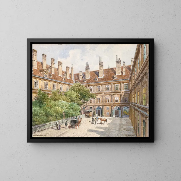 Hof der Stallburg, Wien - Erwin Pendl — gerahmtes Bild an der Wand
