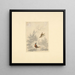 Sketch of a pheasant, one flying and the other on the ground - Henry Thomas Alken — framed artwork on a wall