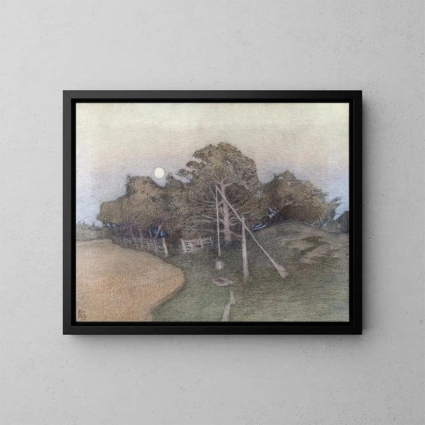 Au-delà de la ferme - Ester Almqvist — gerahmtes Bild an der Wand
