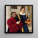 Étienne Chevalier mit Saint Étienne - Jean Fouquet — gerahmtes Bild an der Wand
