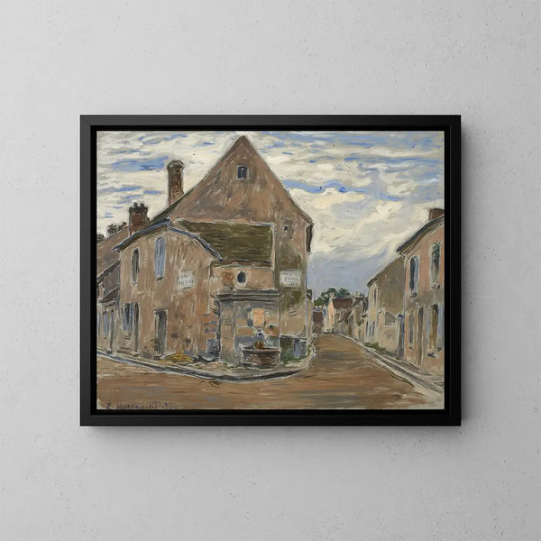 Die Fontaine in der Rue des Ribauds in Tardenois, Aisne - Etienne Moreau-Nélaton — gerahmtes Bild an der Wand