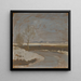 Winterlandschaftsstudie mit einem Fluss - Karol Pongrcz — gerahmtes Bild an der Wand