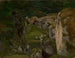 Rochers moussus dans la vallée forestière - Eugen Bracht — vista dell’opera