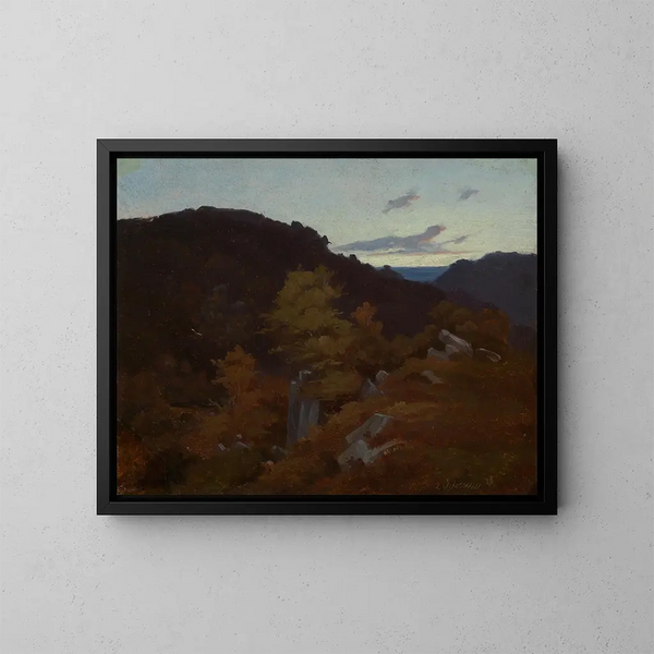 Landschaft bei Bernau - Eugen Bracht — gerahmtes Bild an der Wand