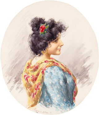 Eugen von Blaas - An Italian Beauty.webp