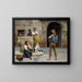Flirtation - Eugen von Blaas — framed artwork on a wall