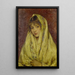 Girl with a Yellow Shawl - Eugen von Blaas — framed artwork on a wall