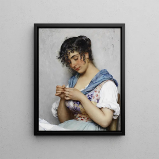 Eugen von Blaas - The Italian seamstress.webp