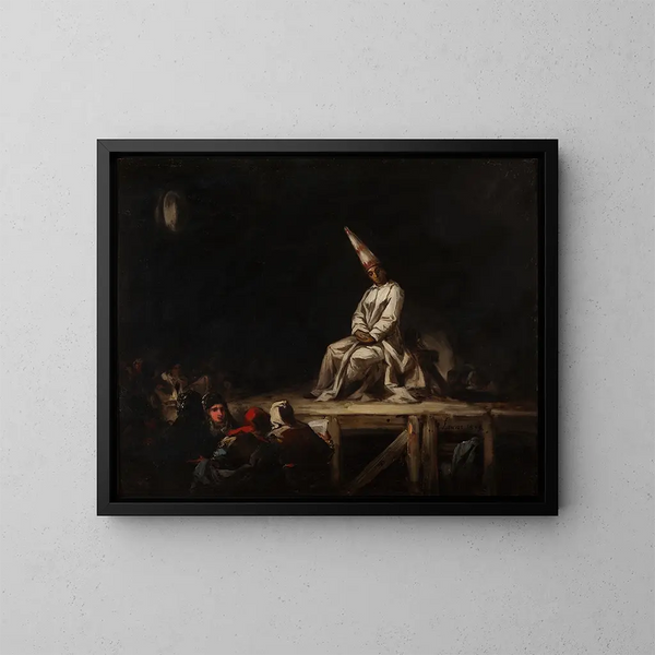 Autodafé - Eugenio Lucas Velázquez — gerahmtes Bild an der Wand