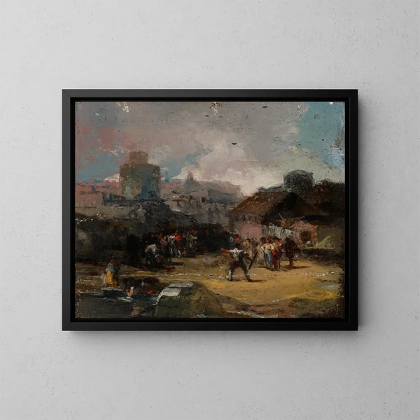 Le Jeu de Barres - Eugenio Lucas Velázquez — gerahmtes Bild an der Wand
