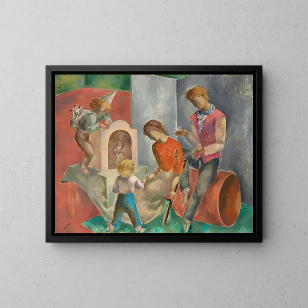 Die Marionetten - Eugeniusz Zak — gerahmtes Bild an der Wand