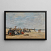 Berck, Gruppe sitzender Fischerinnen am Strand - Eugène Boudin — gerahmtes Bild an der Wand