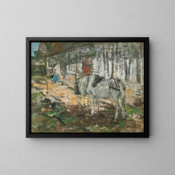 Pferd normann - Eugène Boudin — gerahmtes Bild an der Wand