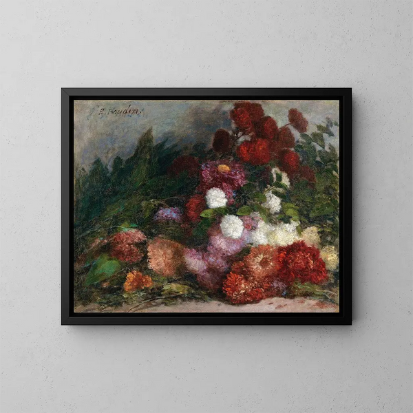 Bouquet di fiori - Eugène Boudin — quadro incorniciato alla parete