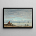 Honfleur, pescatori sulla spiaggia - Eugène Boudin — quadro incorniciato alla parete