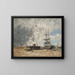 Der Küstenabschnitt von Trouville, Ebbe - Eugène Boudin — gerahmtes Bild an der Wand