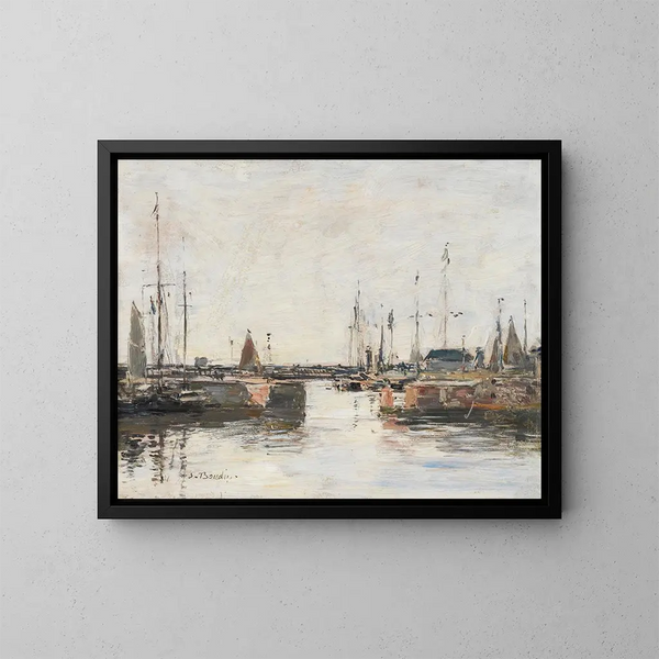 Le sas de Trouville - Eugène Boudin — gerahmtes Bild an der Wand