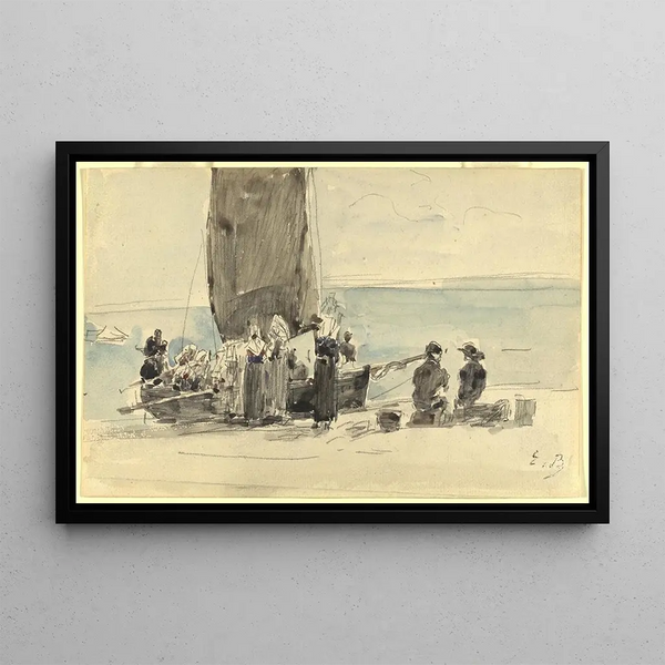 Eugne Boudin - Loading the Boats.webp