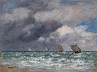 Eugne Boudin - Sailboats near Trouville.webp
