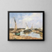 Barques di Trouville tra le banchine - Eugène Boudin — quadro incorniciato alla parete
