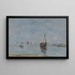 Trouville a bassa marea - Eugène Boudin — quadro incorniciato alla parete