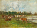 Vache al pascolo - Eugène Boudin — vista dell’opera