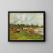 Vache al pascolo - Eugène Boudin — quadro incorniciato alla parete