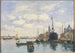 Marine landscape painting at the Giudecca, Venice - Eugène Boudin — artwork view
