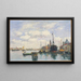 Marine landscape painting at the Giudecca, Venice - Eugène Boudin — framed artwork on a wall