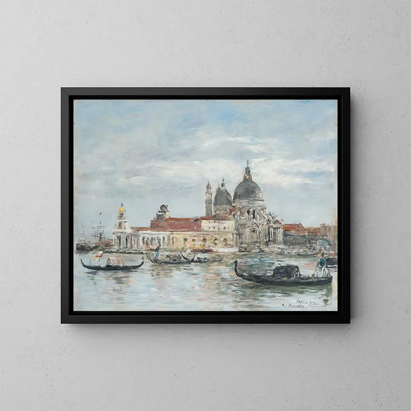 Venedig, die Salute, die Zollstation - Eugène Boudin — gerahmtes Bild an der Wand
