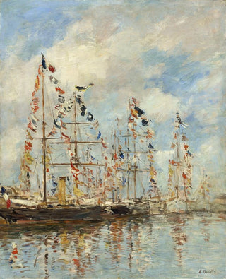 Eugne Boudin - Yacht Basin at TrouvilleDeauville.webp