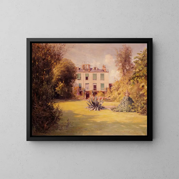 Die Villa von Victor Hugo auf Guernsey - Eugène Bourgeois — gerahmtes Bild an der Wand