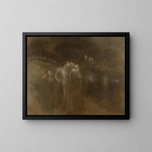 Die jungen Mütter - Eugène Carrière — gerahmtes Bild an der Wand