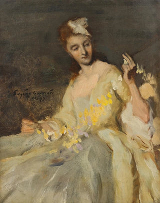 Eugne Carriere - Portrait of a lady in a ball gown.webp