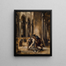 Gretchen nell'église Goethe Faust Parte I scena nella cattedrale - Eugène Delacroix — quadro incorniciato alla parete