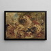La caccia al leone - Eugène Delacroix — quadro incorniciato alla parete