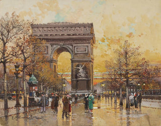Eugne GalienLaloue - Arc de Triomphe in the Fall.webp