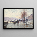 Figuren am Quai du Louvre Paris - Eugène Galien-Laloue — gerahmtes Bild an der Wand