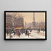 Figures dans la neige, place de la Concorde, Parigi - Eugène Galien-Laloue — quadro incorniciato alla parete