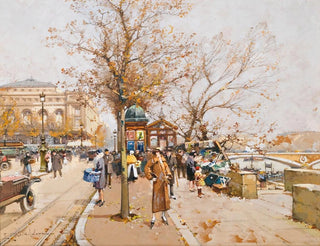 Eugne GalienLaloue - La Place Du Chtelet  Paris.webp