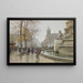 Die Fontaine du Palmier, Place du Châtelet - Eugène Galien-Laloue — gerahmtes Bild an der Wand
