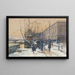 I bordi della Senna vicino a Châtelet - Eugène Galien-Laloue — quadro incorniciato alla parete