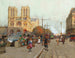 Notre-Dame de Paris vue du quai de Montebello - Eugène Galien-Laloue — artwork view