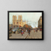 Notre-Dame de Paris vue du quai de Montebello - Eugène Galien-Laloue — framed artwork on a wall