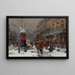Boulevard de Paris en hiver - Eugène Galien-Laloue — gerahmtes Bild an der Wand